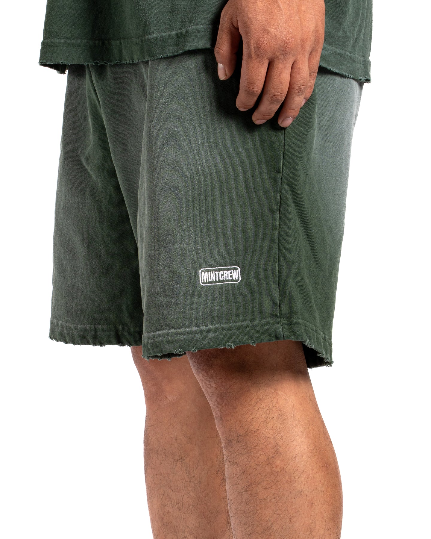 SUN FADED STAMPED LOGO SHORTS (PINE)