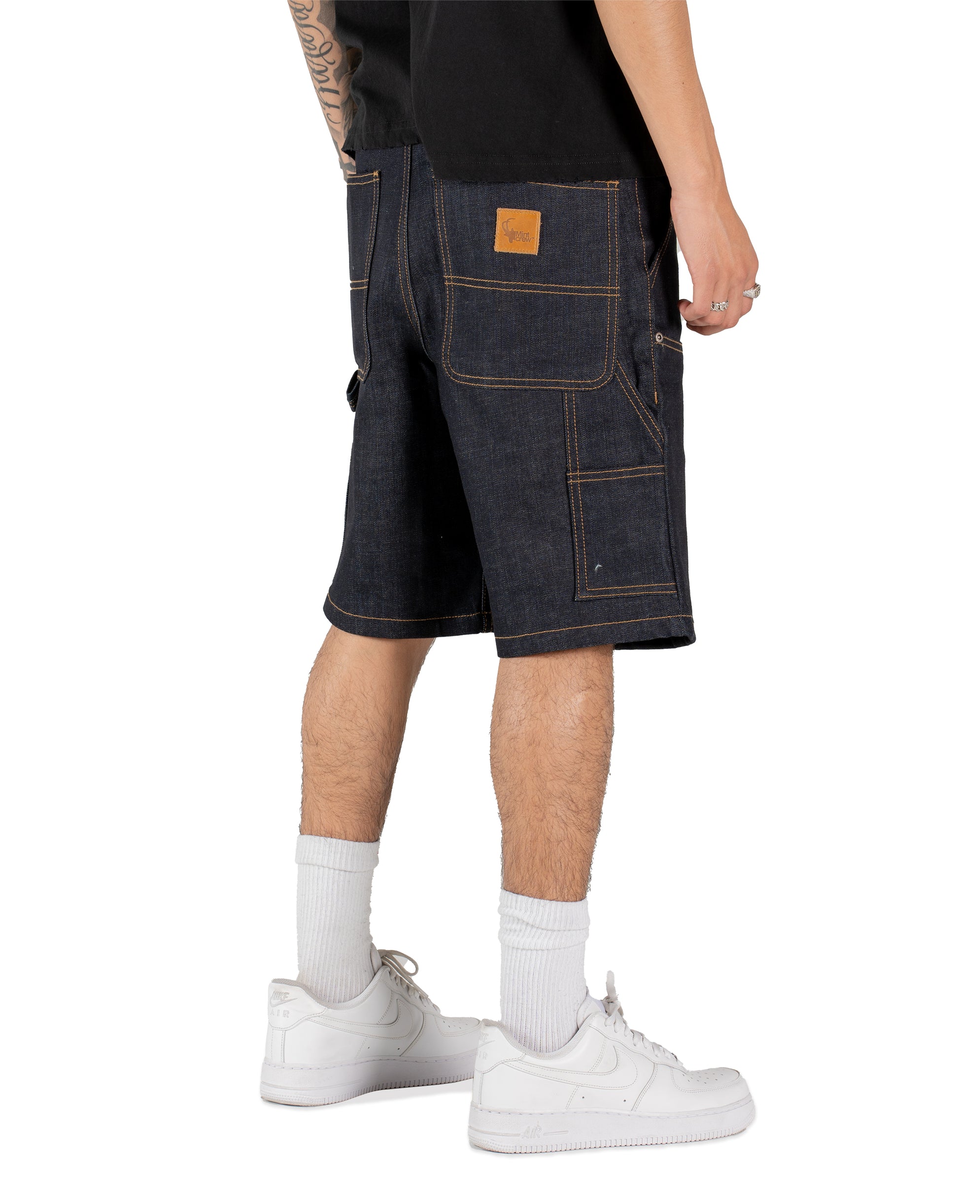 INDIGO DENIM CARPENTER SHORT