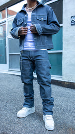 MINT CREW DENIM CARPENTER PANT (GREY)