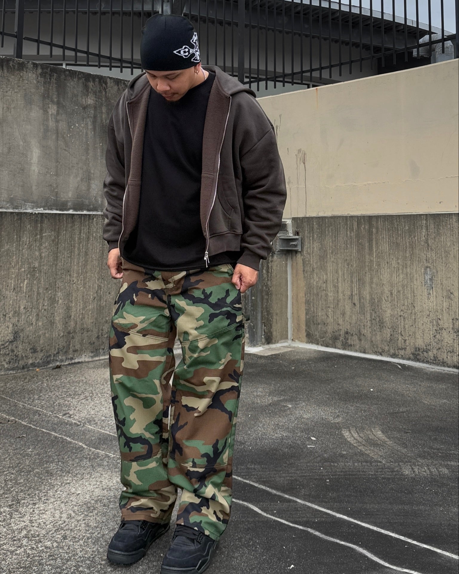 MINTCREW WIDE LEG CARPENTER PANT (WOODLAND CAMO)