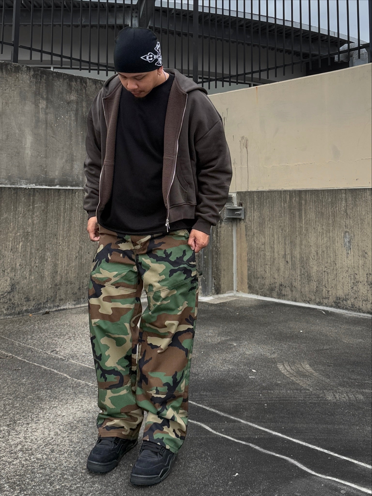 MINTCREW WIDE LEG CARPENTER PANT (WOODLAND CAMO)