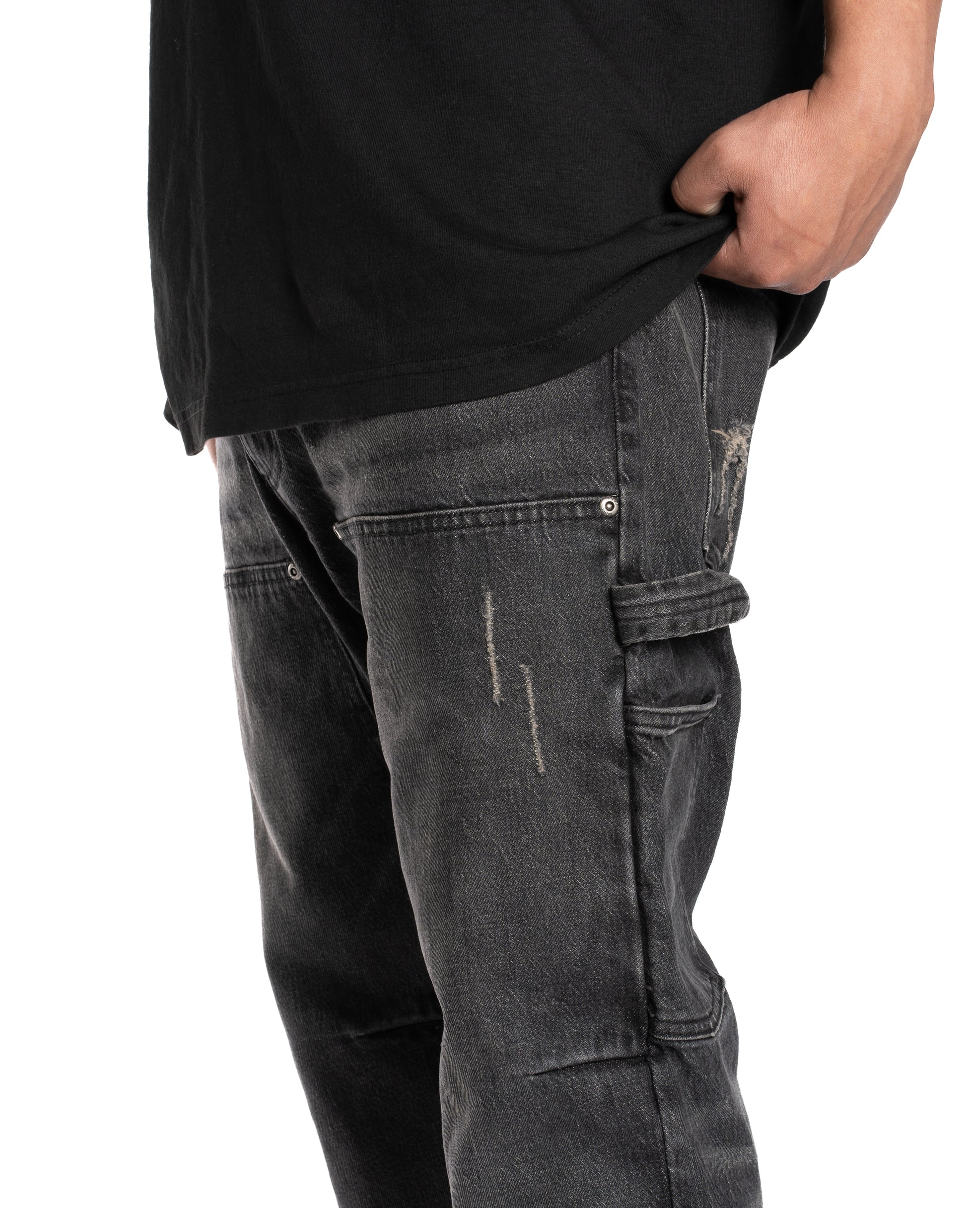 BLACK WASH CARPENTER DENIM PANT