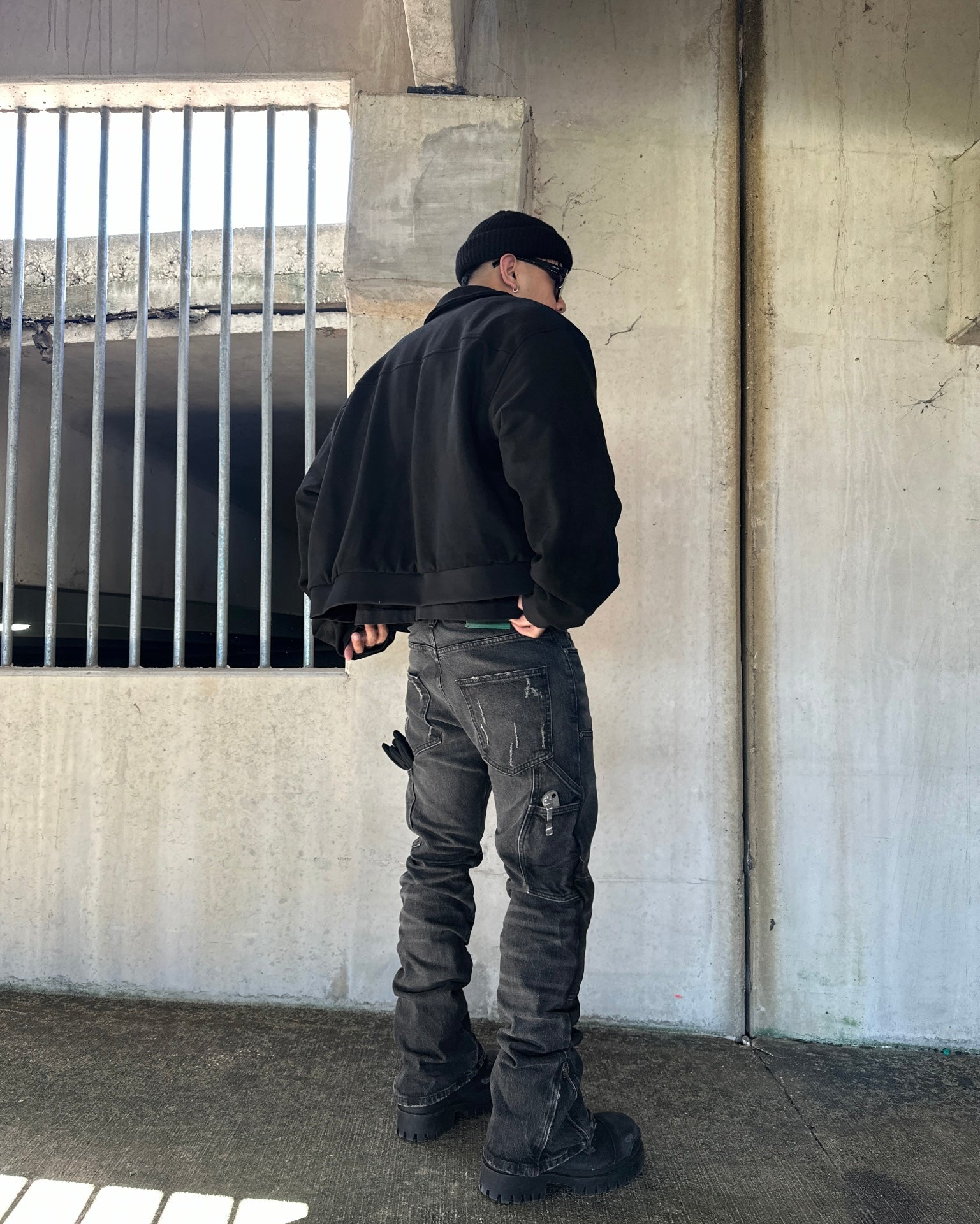 BLACK WASH CARPENTER DENIM PANT