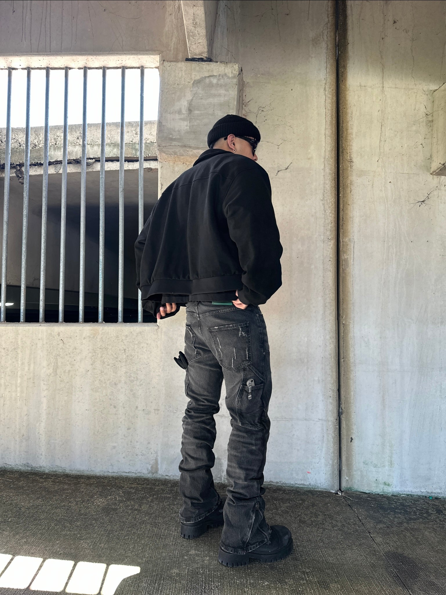 BLACK WASH CARPENTER DENIM PANT