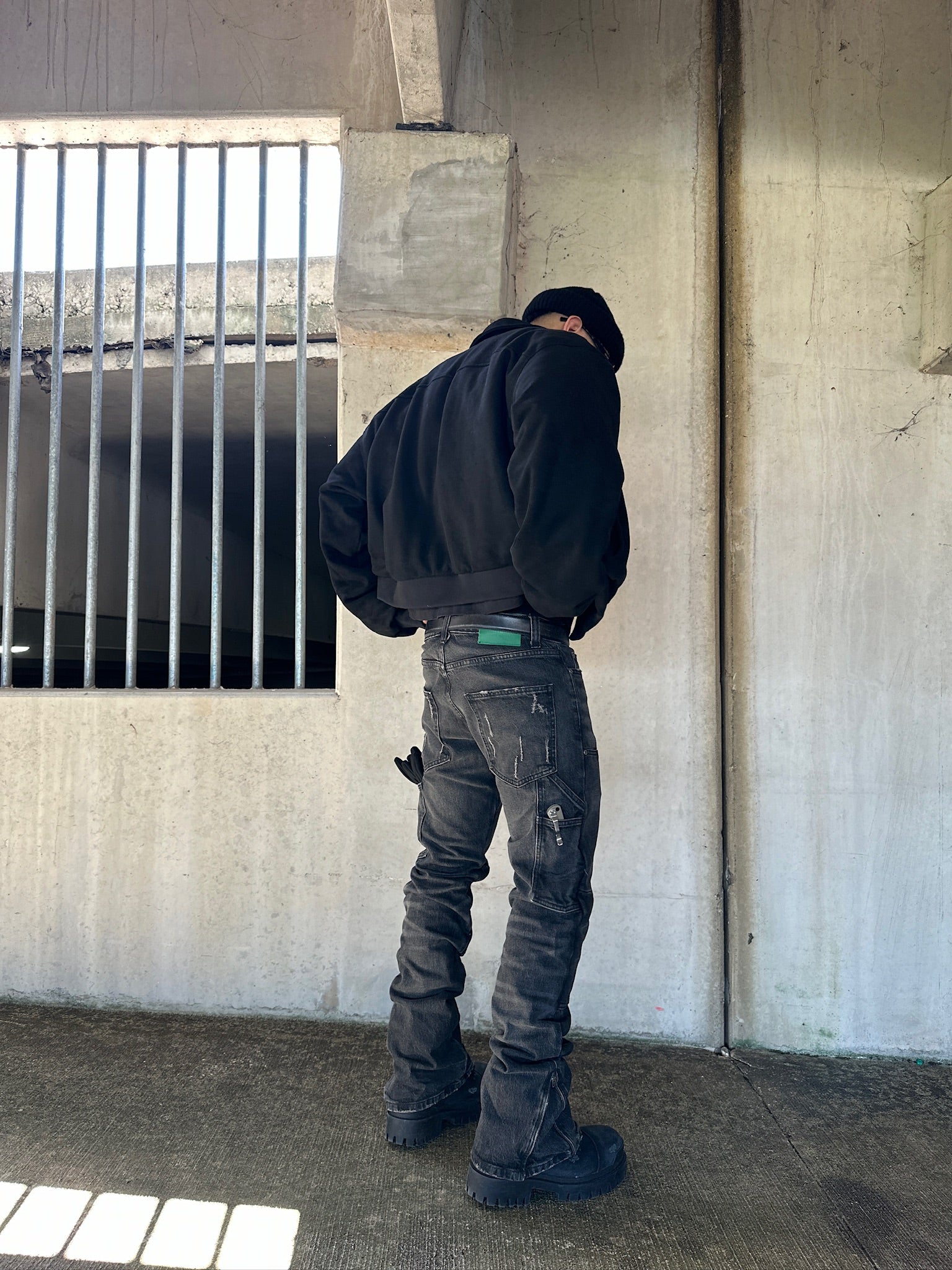 BLACK WASH CARPENTER DENIM PANT