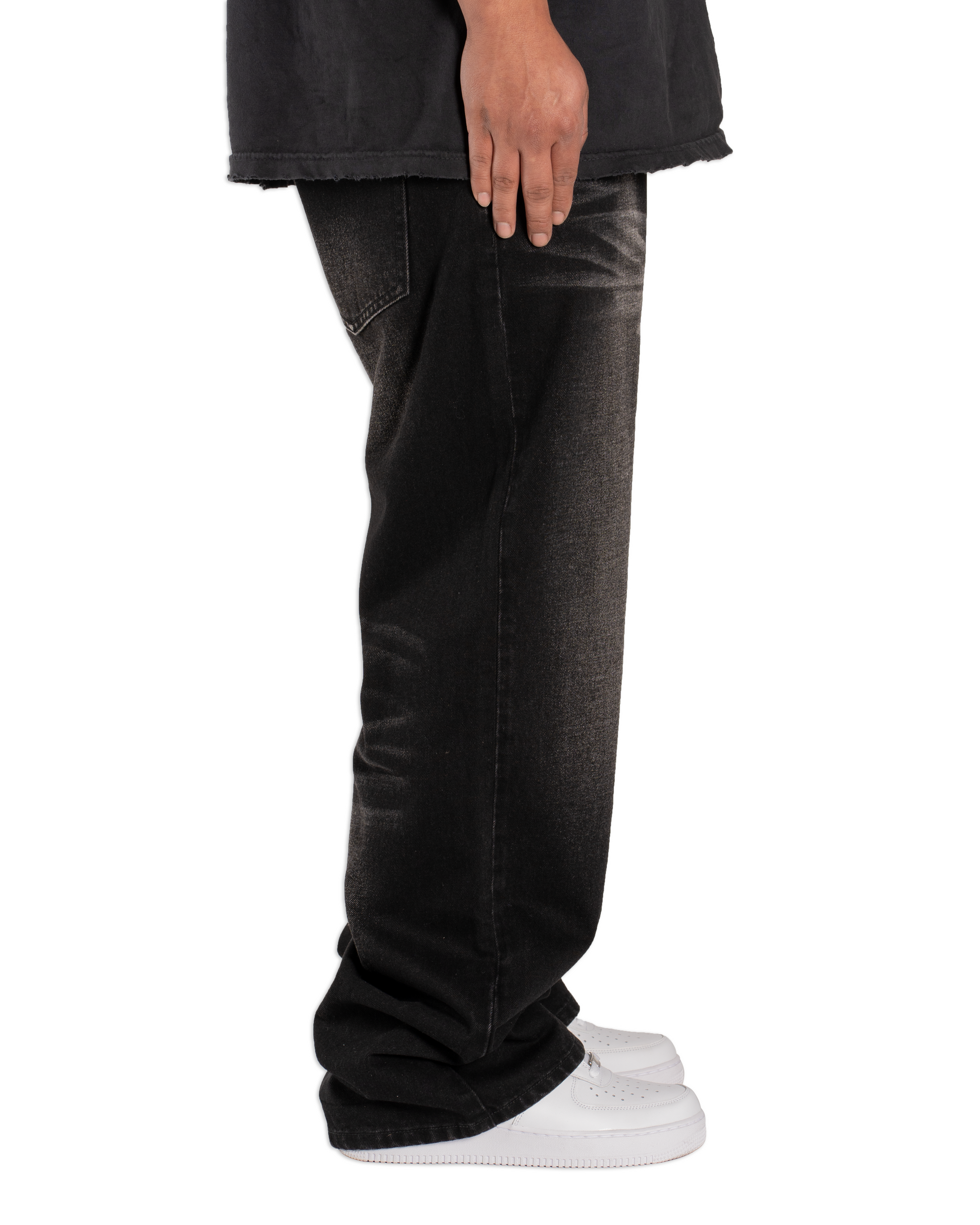 2001 BLACK WASH MINTCREW BAGGY DENIM PANT