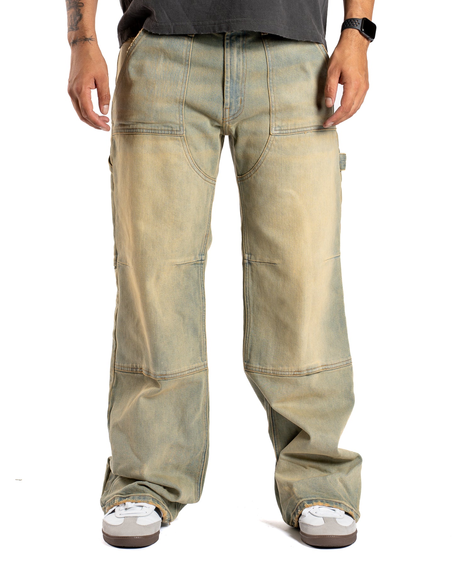 LAGUNA WASH FLARED DENIM CARPENTER PANT