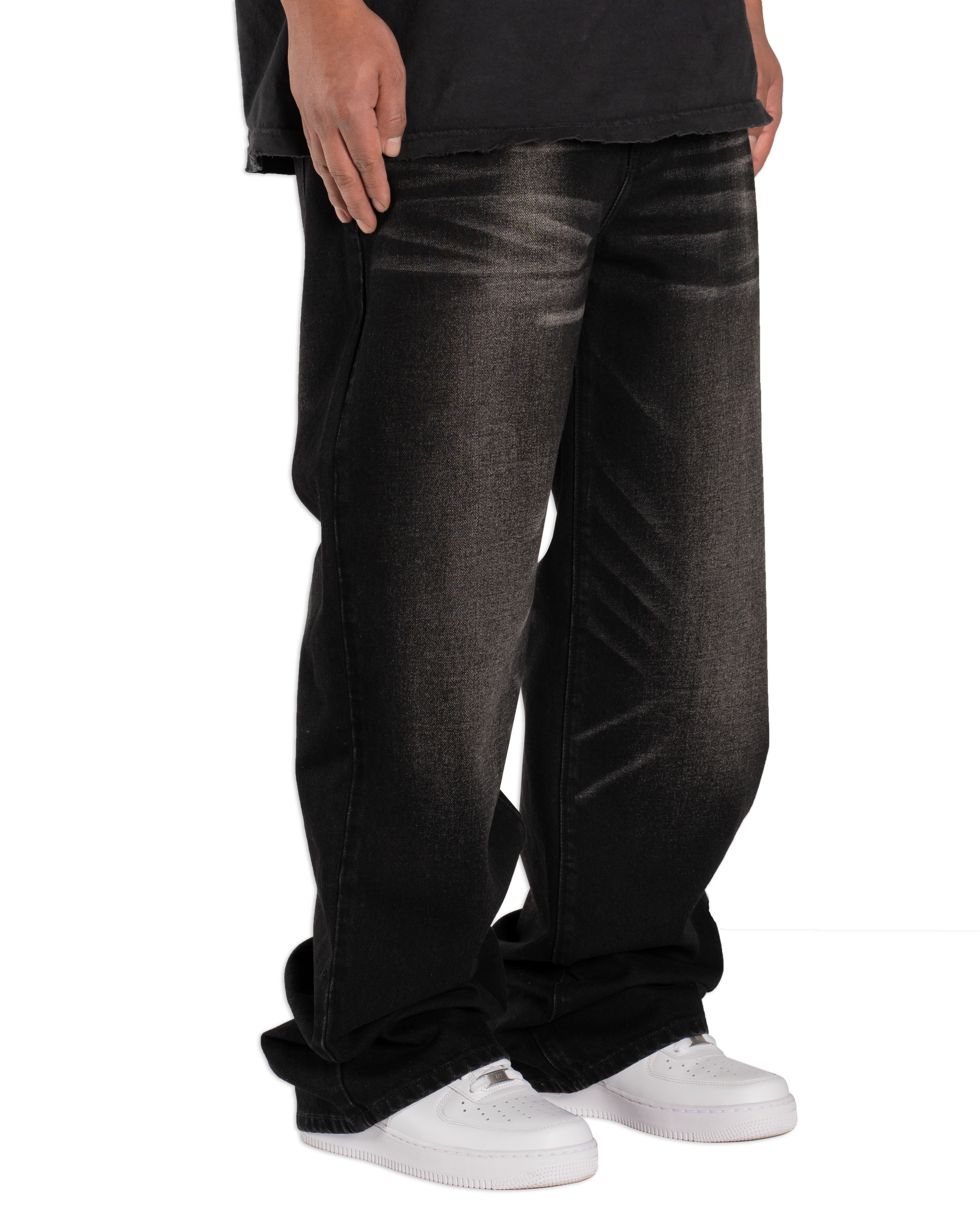 2001 BLACK WASH MINTCREW BAGGY DENIM PANT