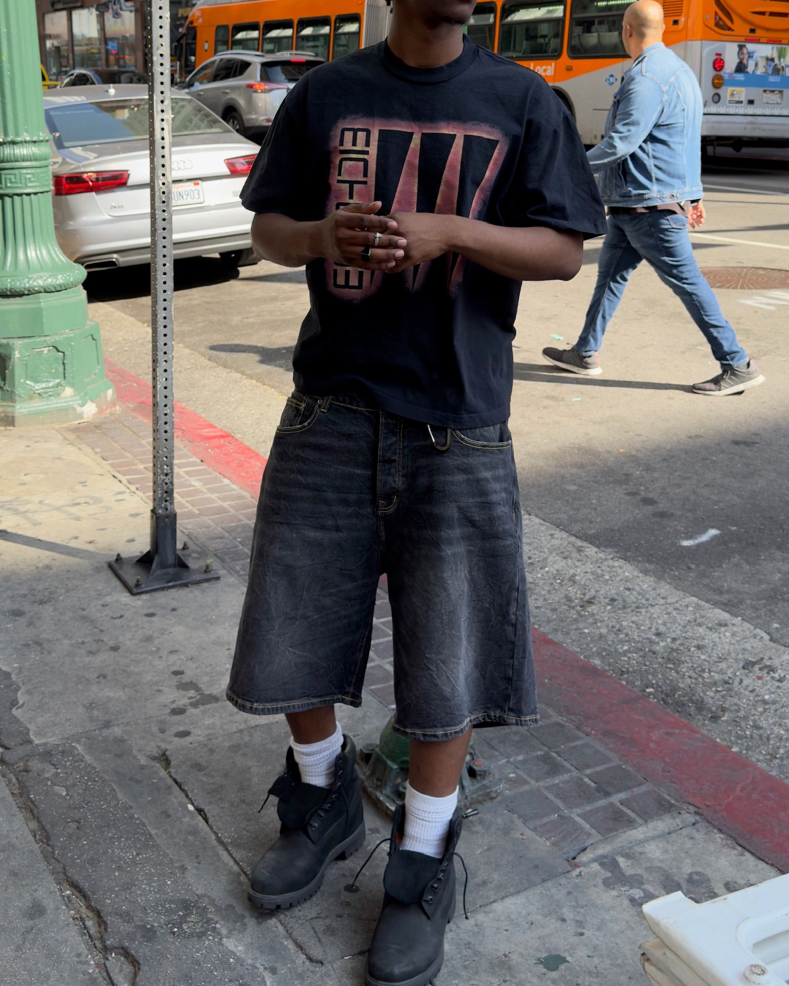 OBSIDIAN WASH MINTCREW JORT