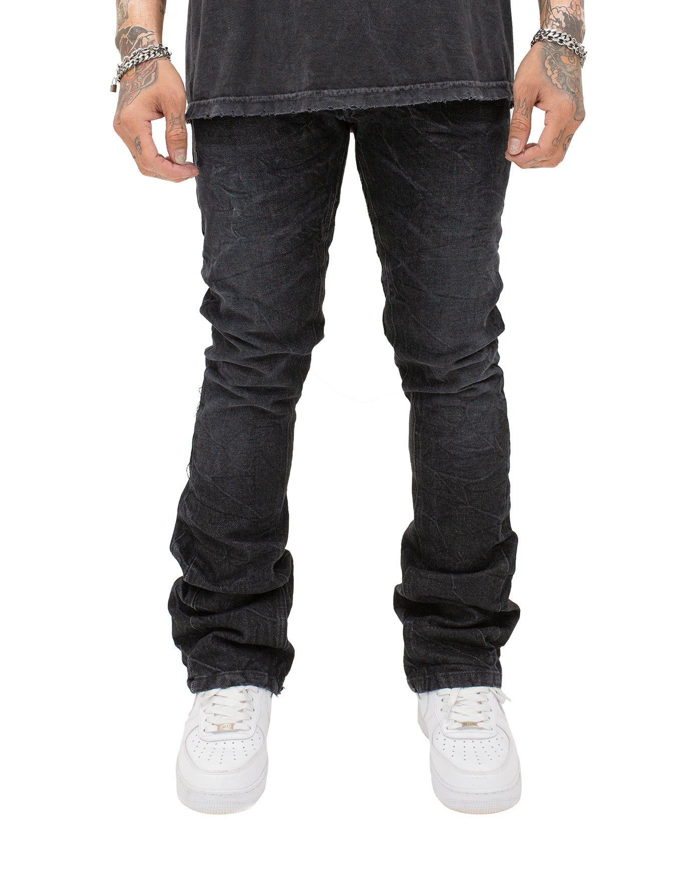 OBSIDIAN WASH FLARE DENIM