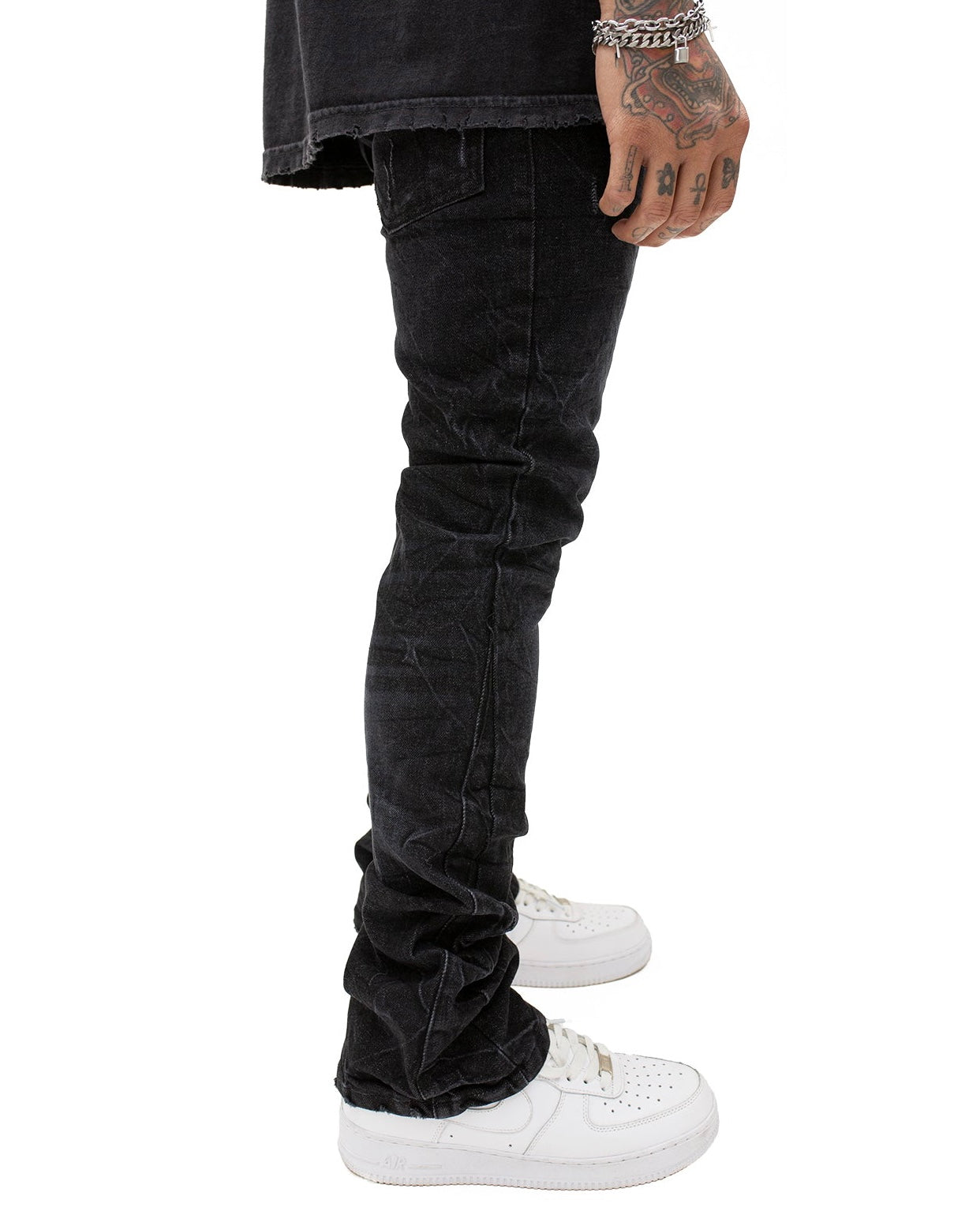 OBSIDIAN WASH FLARE DENIM
