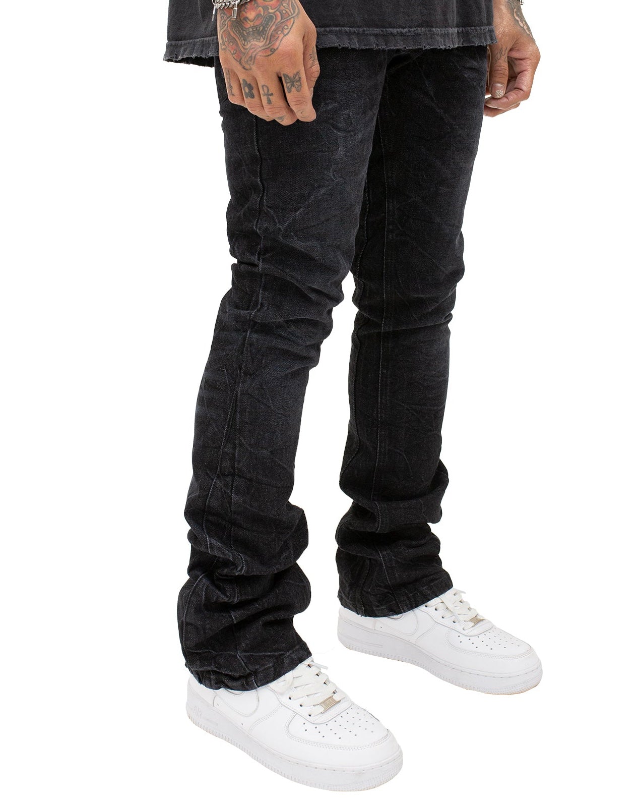 OBSIDIAN WASH FLARE DENIM