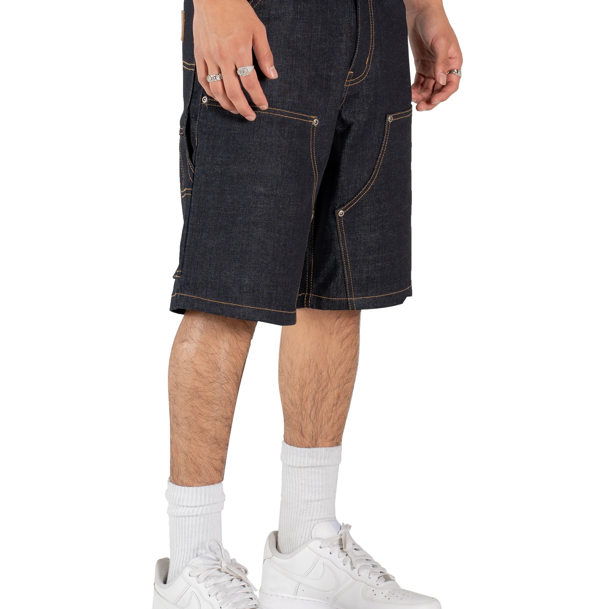 INDIGO DENIM CARPENTER SHORT