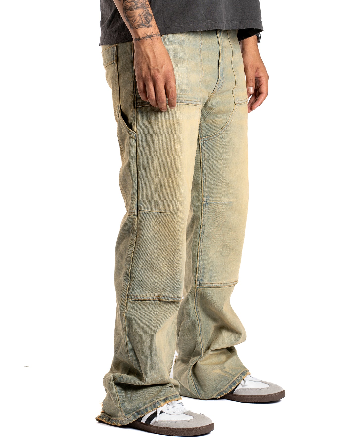 LAGUNA WASH FLARED DENIM CARPENTER PANT