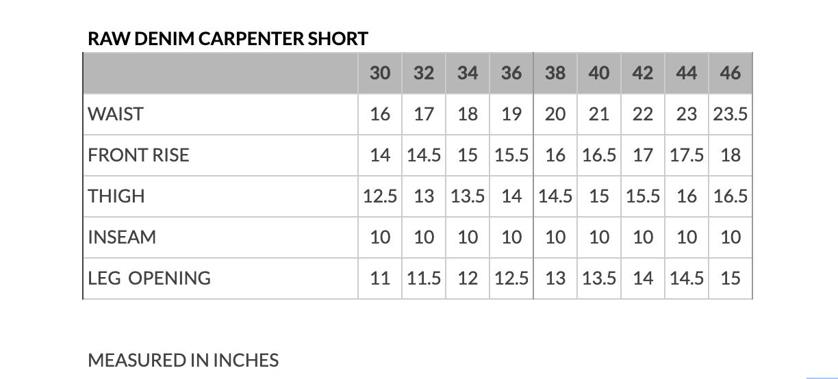 INDIGO DENIM CARPENTER SHORT