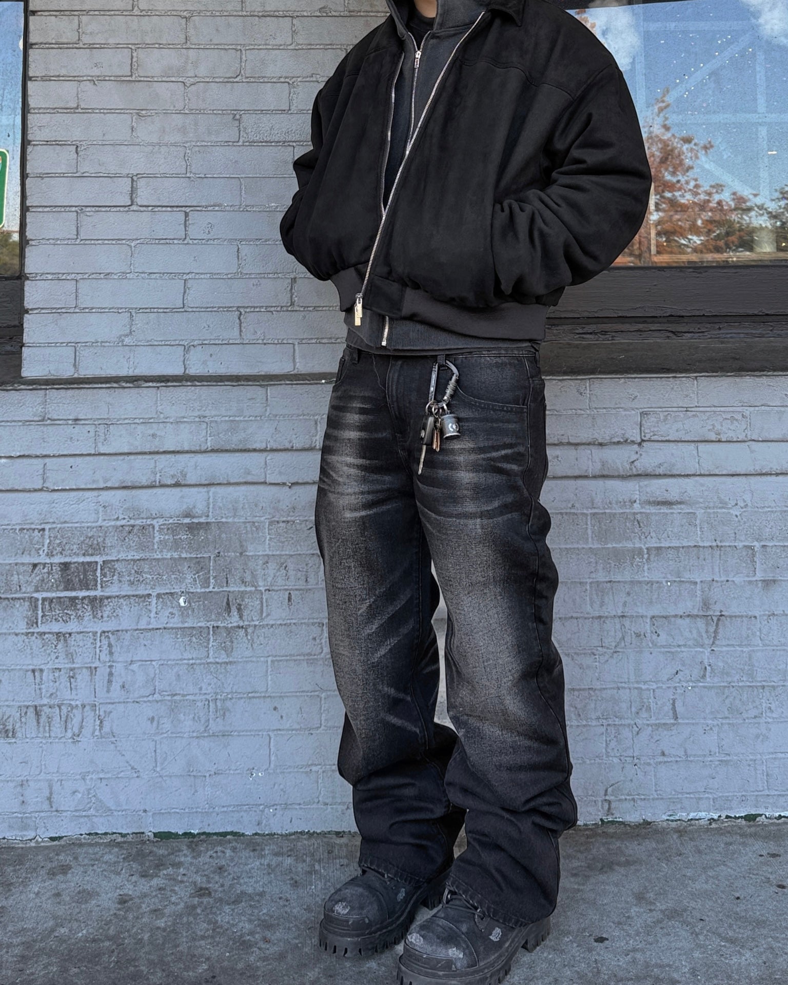 2001 BLACK WASH MINTCREW BAGGY DENIM PANT