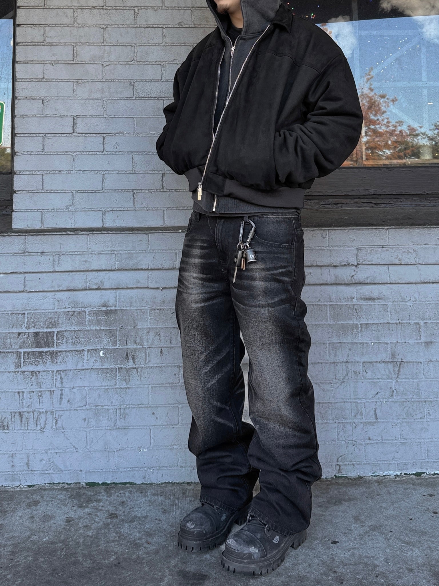 2001 BLACK WASH MINTCREW BAGGY DENIM PANT