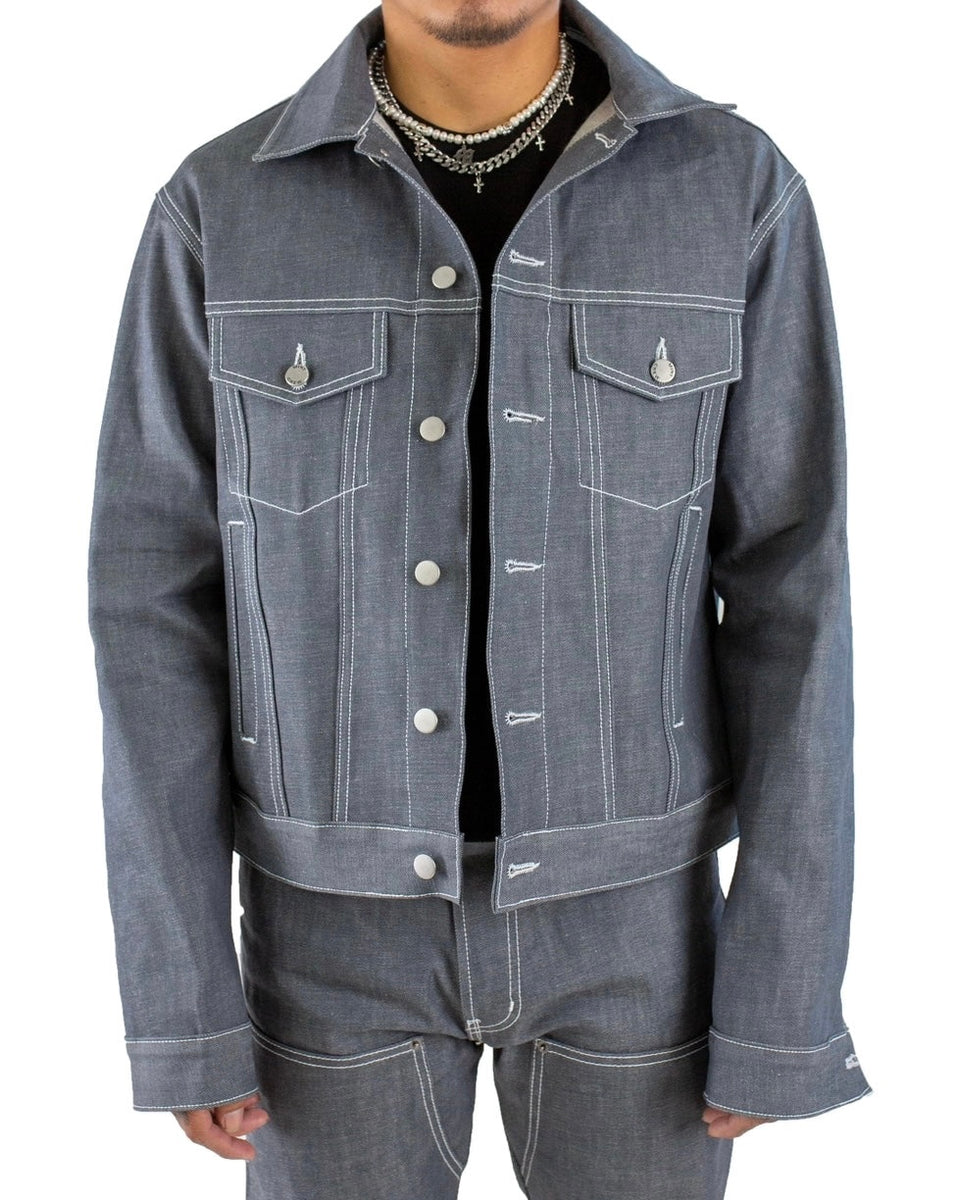 MINT CREW TYPE lll DENIM JACKET (GREY) – MINTCREW