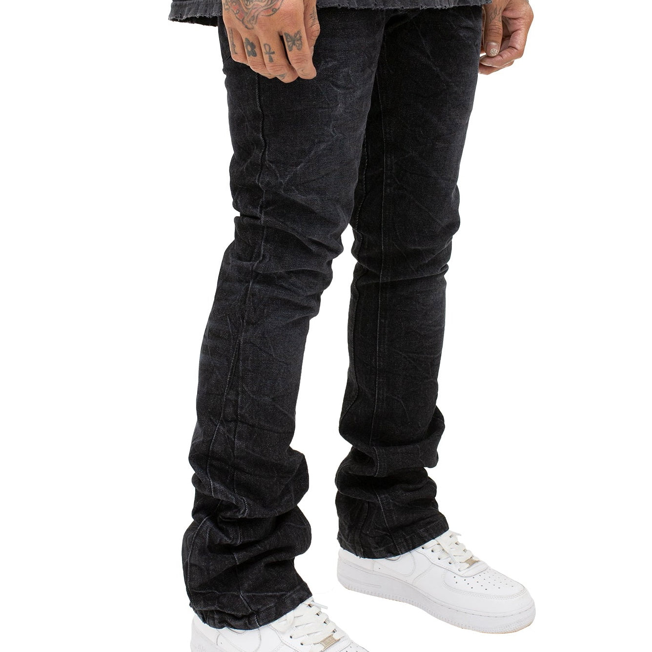 OBSIDIAN WASH FLARE DENIM