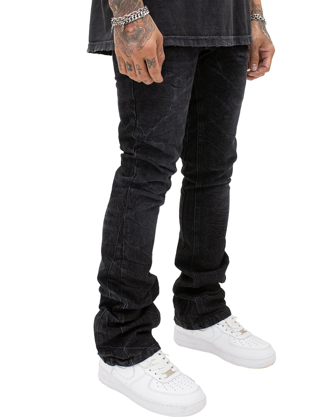OBSIDIAN WASH FLARE DENIM