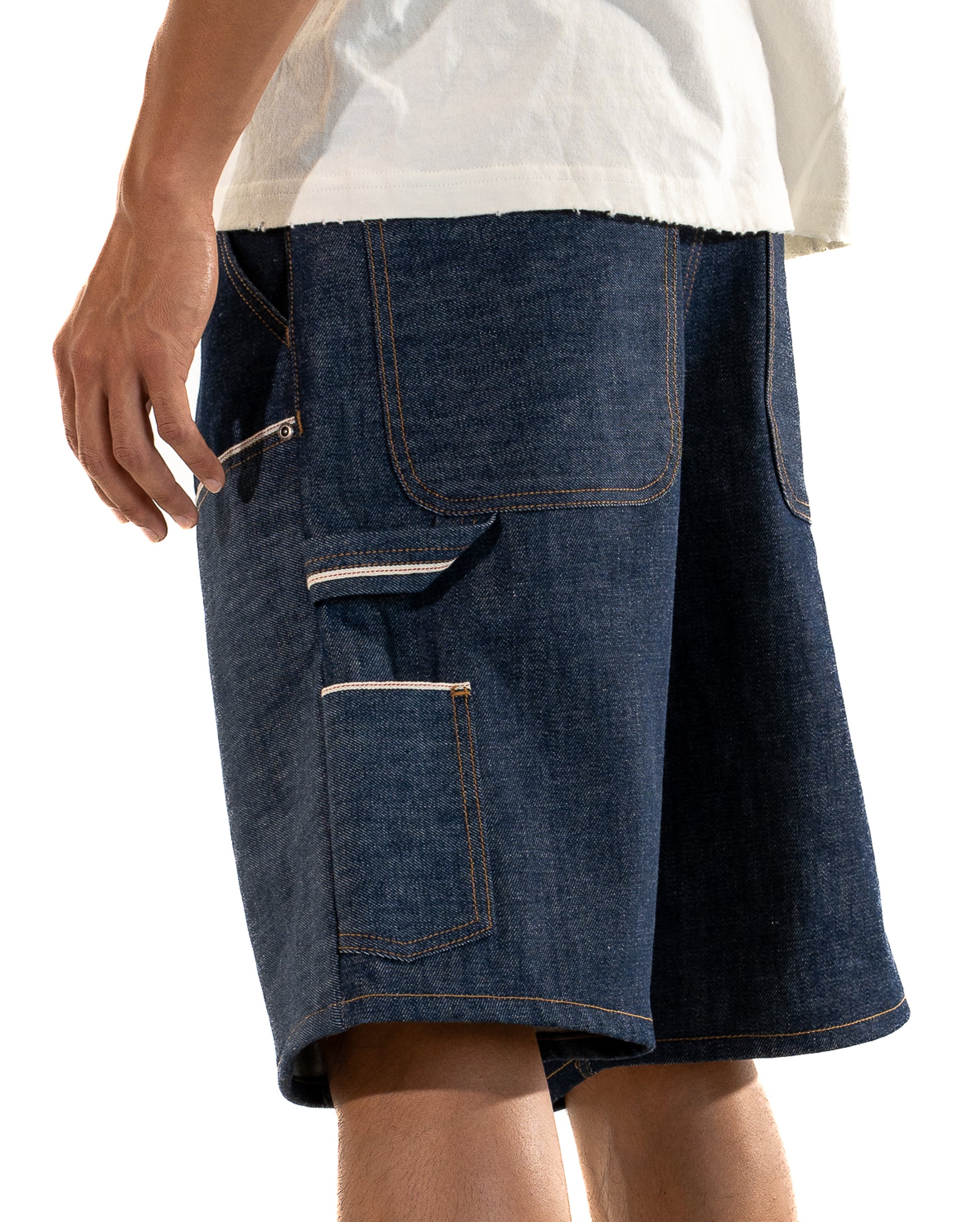 JAPANESE SELVEDGE DENIM CARPENTER SHORT