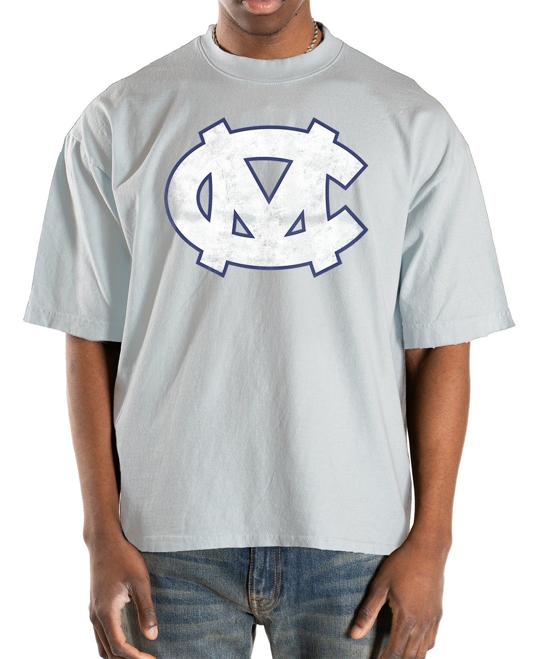 MINTCREW MC COLLEGE CROP TEE (BABY BLUE)
