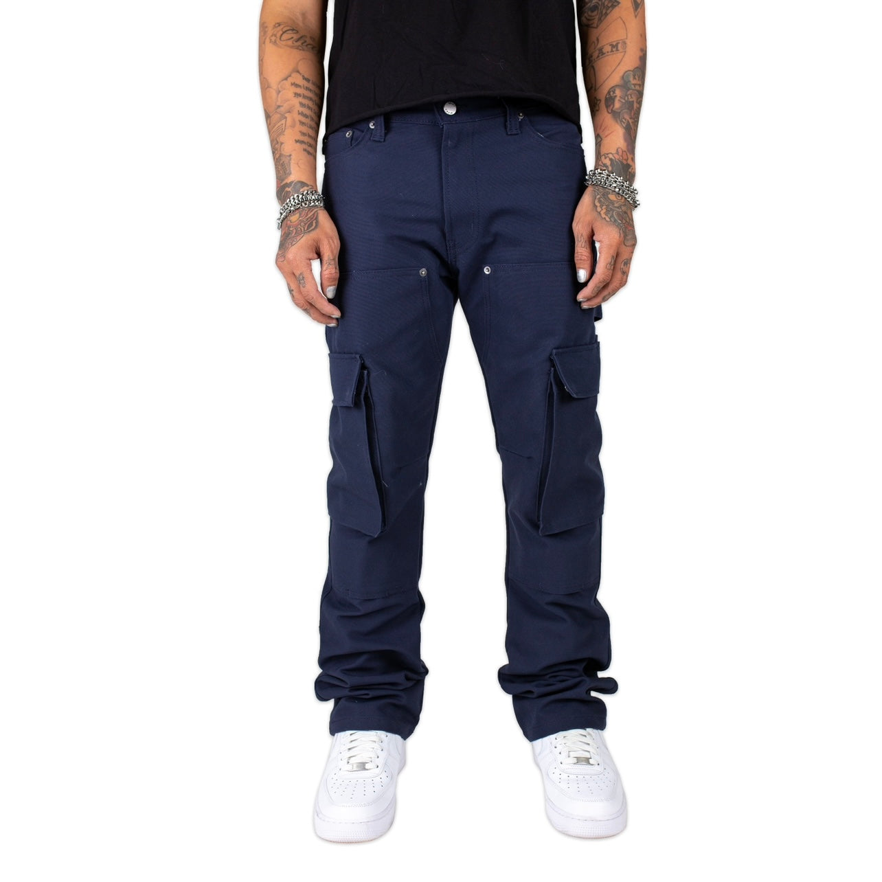 DOUBLE KNEE CARGO PANT (NAVY)