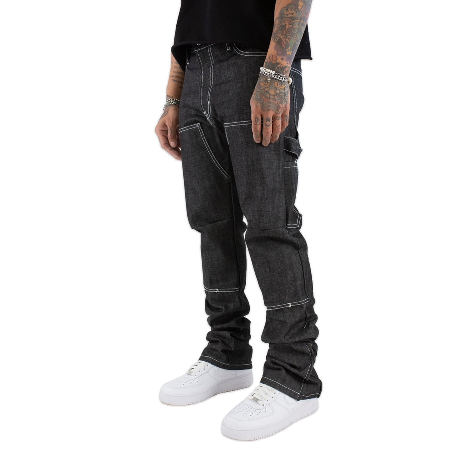 Monet Double Knee Raw Denim Carpenter Pants