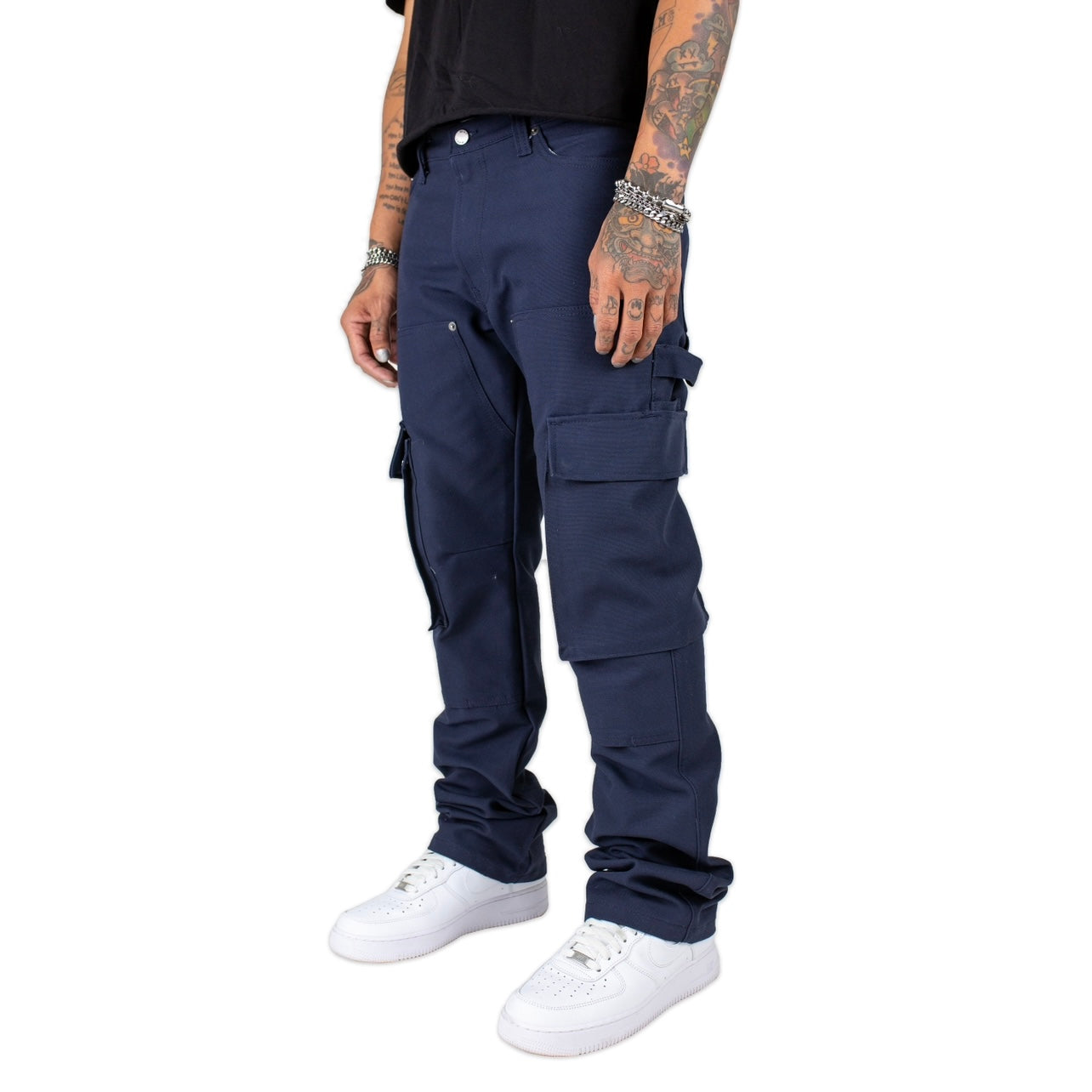 DOUBLE KNEE CARGO PANT (NAVY)