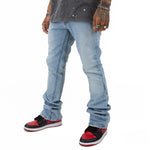 STONE WASH FLARE DENIM