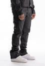 MINT CREW COATED DENIM CARPENTER PANT (BLACK)