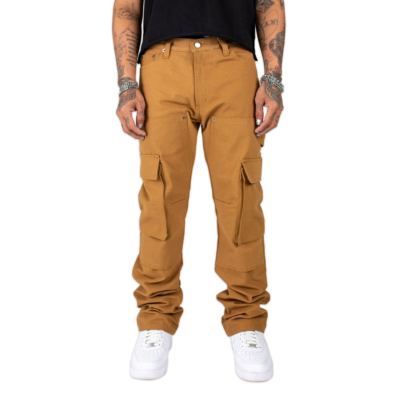 DOUBLE KNEE CARGO PANT (HAMILTON BROWN)